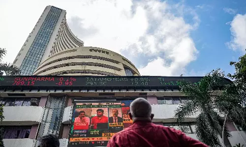 Sensex drops 45 points in highly volatile trade