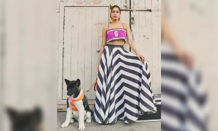 Janhvi Kapoor poses with her Mahi Saitama; drops purrfect pics Janhvi Kapoor poses with her Mahi Saitama; drops purrfect pics