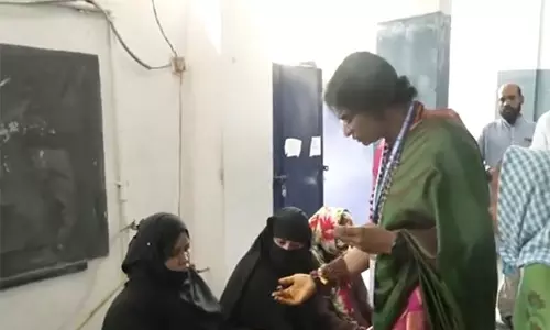 BJPs Madhavi Latha courts controversy, asks Muslim women to prove identity inside voting booth