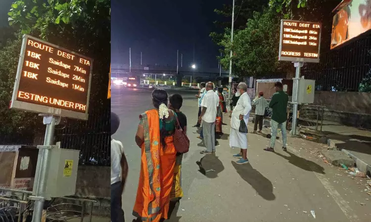 MTC begins testing passenger information system display boards at two bus stops in Chennai