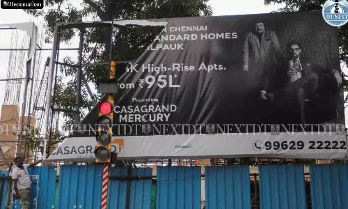 Greater Chennai Corporation removes 426 private hoardings in city post Mumbai tragedy Greater Chennai Corporation removes 426 private hoardings in city post Mumbai tragedy