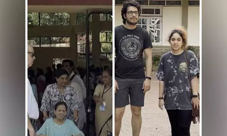 Lok Sabha Polls: Aamir Khans mother, children cast their votes Lok Sabha Polls: Aamir Khans mother, children cast their votes