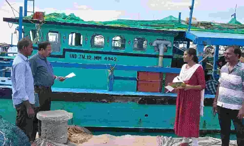 Ahead of fishing ban period repeal in Tamil Nadu, officials inspect mechanised boats to ensure seaworthiness