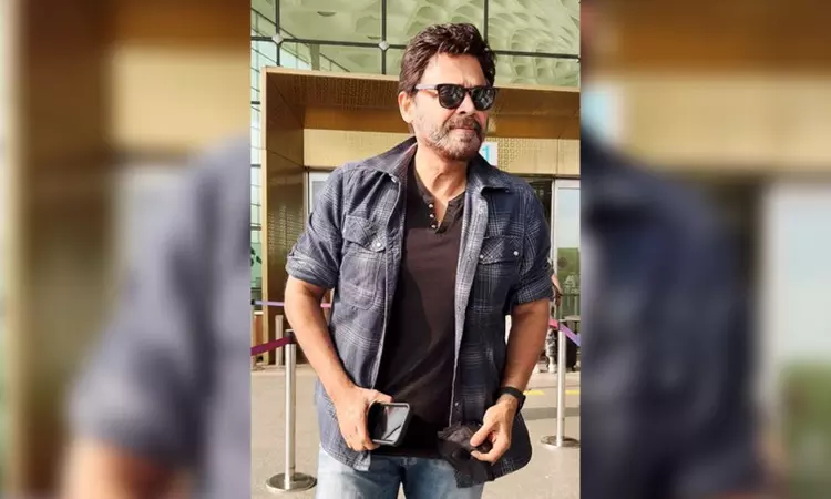 Venkatesh Daggubati aces airport look with checkered shirt and denims Venkatesh Daggubati aces airport look with checkered shirt and denims