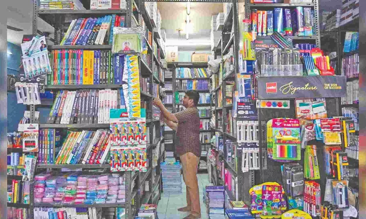 School stationery stalls in Chennai yet to see brisk sales School stationery stalls in Chennai yet to see brisk sales