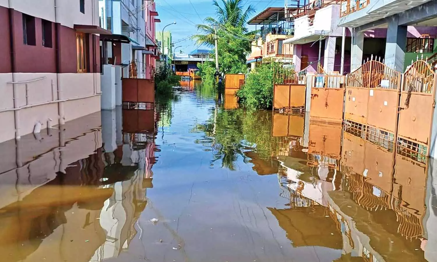 Residents of Tamil Nadus Annur stage protest as rain water enters houses
