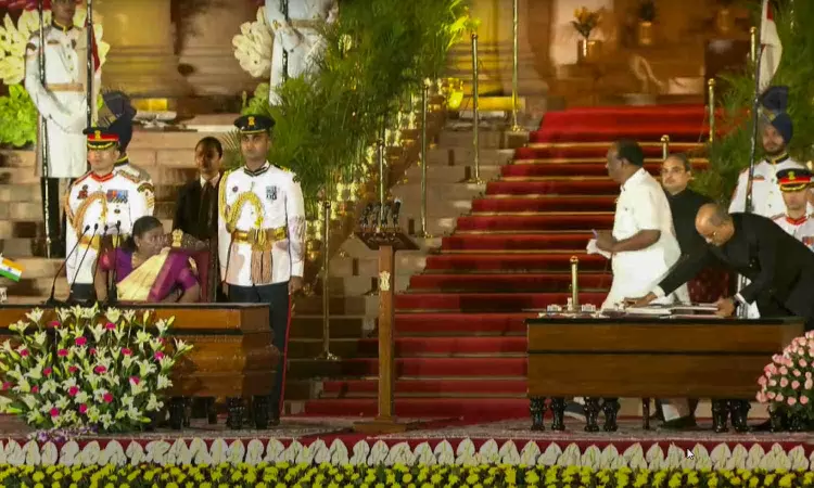 Mysterious animal resembling leopard seen in video during oath-taking ceremony, police say its a house cat