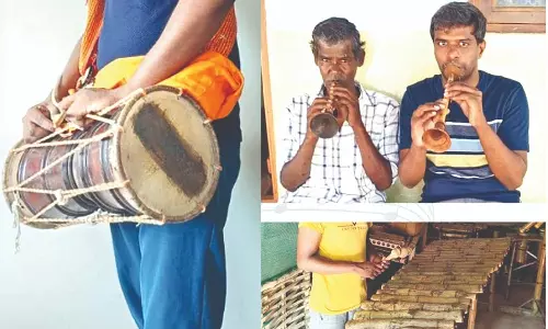 A showcase of rare tribal music instruments at DakshinaChitra