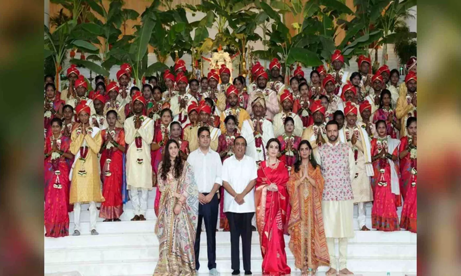 Ambani family hosts mass wedding for 50 underprivileged couples