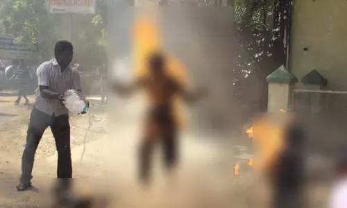 Diff-abled man attempts immolation at Thanjavur VAO office to stop hooch sale