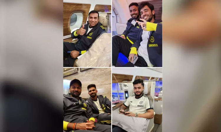 Young Indian team with coach VVS Laxman leave for Zimbabwe tour