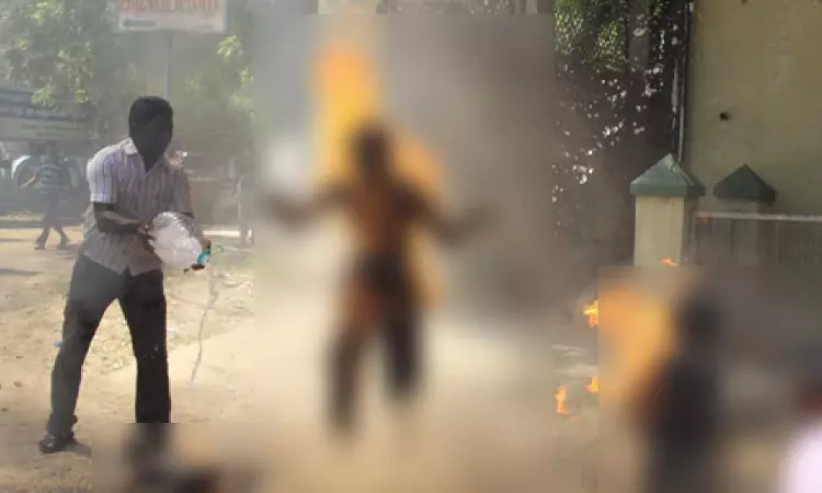 Diff-abled man attempts immolation at Thanjavur VAO office to stop hooch sale