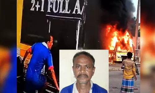 Labourer arrested for setting fire to 10 vehicles in Koyambedu market parking lot
