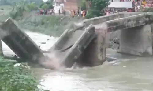 Another bridge collapses in Bihar, 10th such incident in over 15 days Another bridge collapses in Bihar, 10th such incident in over 15 days