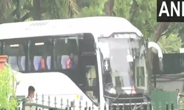 Rohit Sharma-led Team India reach PM Modis residence after T20 WC triumph Rohit Sharma-led Team India reach PM Modis residence after T20 WC triumph