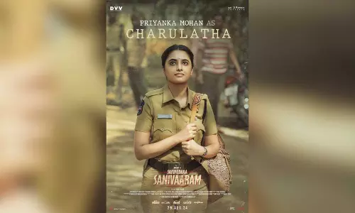 Priyanka Mohans cop character has hope in her eyes in 1st look from Saripodhaa Sanivaaram’