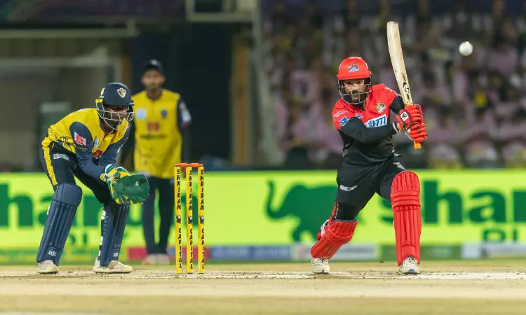 TNPL 2024: SS bowled out for 141 against NRK TNPL 2024: SS bowled out for 141 against NRK