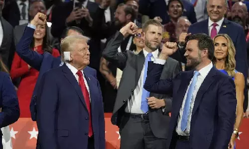 Bandaged Trump gets rapturous welcome at Republican convention on his first appearance