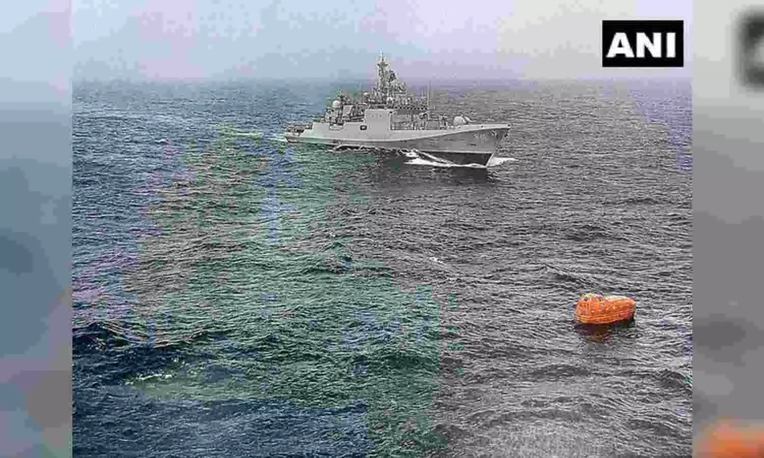 Indian warship rescues eight Indians one Lankan crew of capsized oil tanker off Oman coast