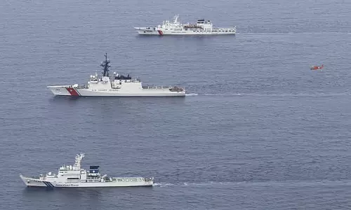 Japanese and Taiwanese coast guards hold joint search and rescue drill off Japans eastern coast