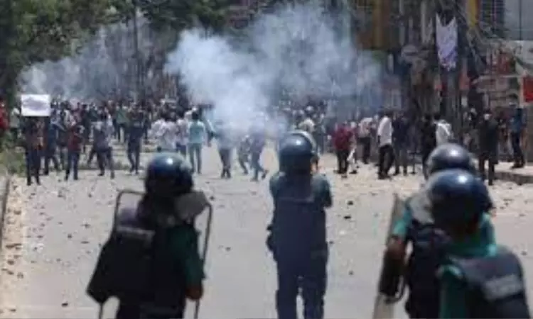 Bangladesh security forces fire bullets and sound grenades as protests escalate Bangladesh security forces fire bullets and sound grenades as protests escalate
