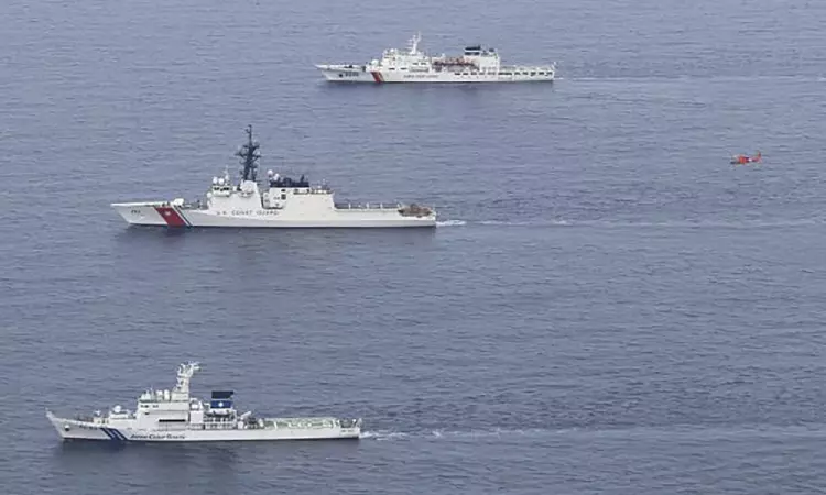 Japanese and Taiwanese coast guards hold joint search and rescue drill off Japans eastern coast