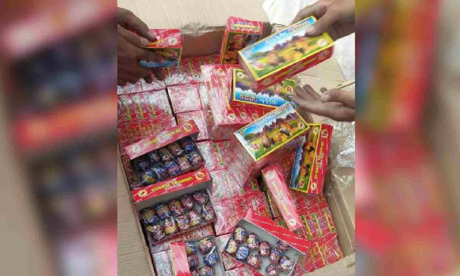Banned joint crackers worth Rs 4 lakh seized and destroyed in Sivakasi Banned joint crackers worth Rs 4 lakh seized and destroyed in Sivakasi