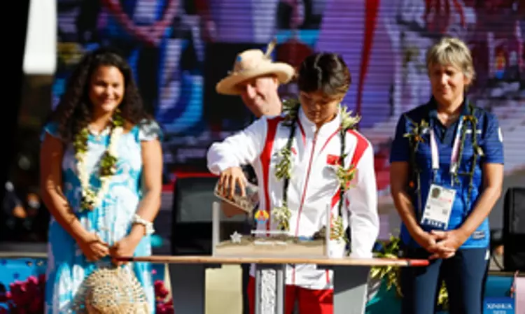 Paris Olympics: Surfing athletes celebrate opening ceremony in Tahiti