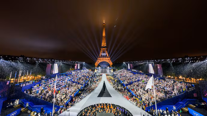 Major highlights from gliterring Paris Olympics 2024 opening ceremony Major highlights from gliterring Paris Olympics 2024 opening ceremony