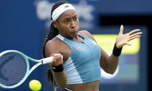 Top-seeded Coco Gauff beats Yafan Wang 6-4, 6-2 in Toronto in her first hard-court match since April