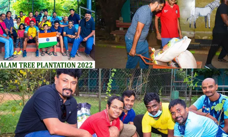 Chennai cyclists celebrate Indias Independence Day by greenifying Jak Nagar park with tree plantation drive