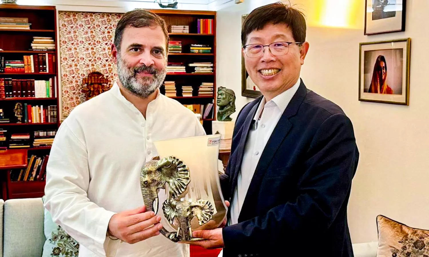Rahul Gandhi meets Foxconn chairman, discusses future of tech innovation in India