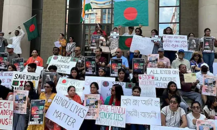 Tension in Maharashtra city after stones hurled at protest march over Bangladesh anti-Hindu violence