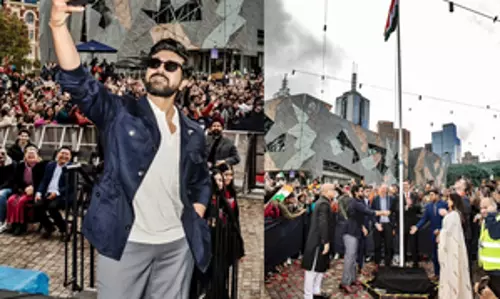 Ram Charan hoists Indian Tricolour at Melbourne during IFFM 2024
