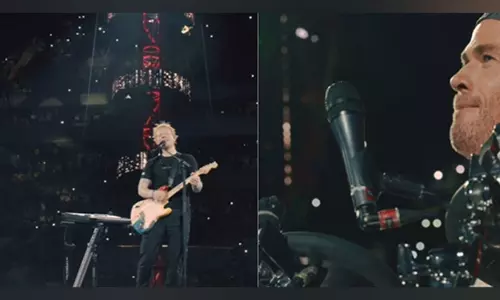 Chris Hemsworth plays drums at Ed Sheerans concert in Romania Chris Hemsworth plays drums at Ed Sheerans concert in Romania