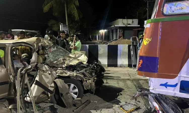 Five of family including child killed in car-lorry collision near Chidambaram Five of family including child killed in car-lorry collision near Chidambaram