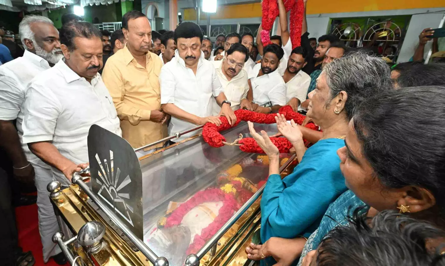CM Stalin condoles demise of former DMK minister K Sundaram CM Stalin condoles demise of former DMK minister K Sundaram