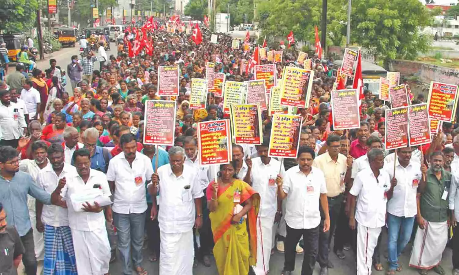 CPM holds Madurai rally to demand house site pattas for those living on govt poramboke lands CPM holds Madurai rally to demand house site pattas for those living on govt poramboke lands