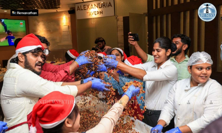 Kueh celebrates holiday spirit with traditional cake mixing ceremony