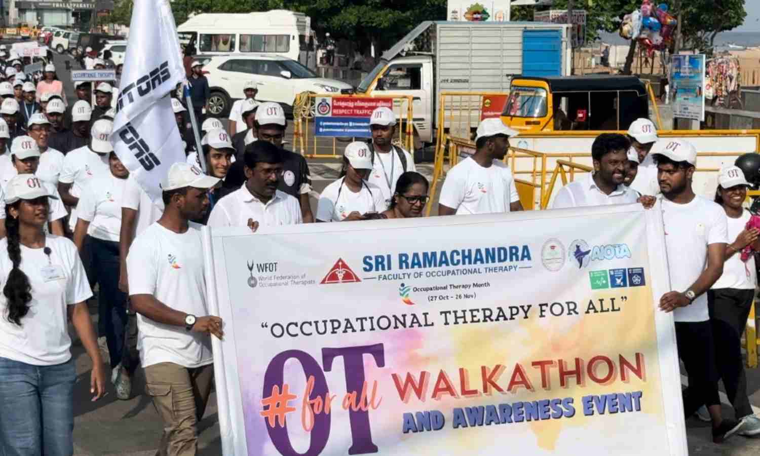 SRIHER organises walkathon at Besant Nagar Beach to create awareness for rehabilitation SRIHER organises walkathon at Besant Nagar Beach to create awareness for rehabilitation