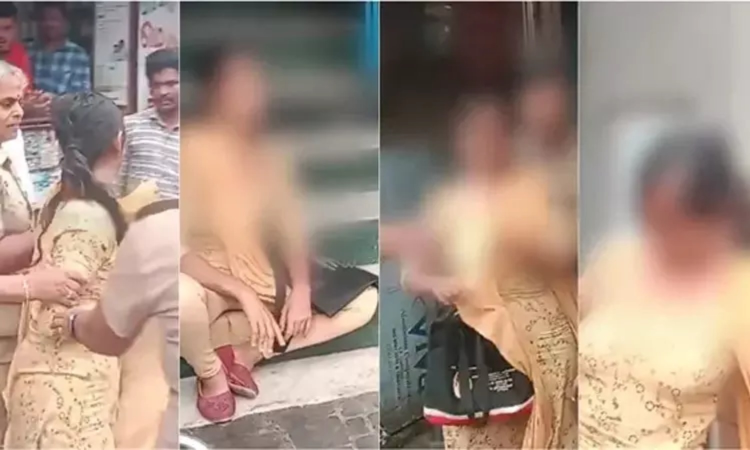 Woman from Palladam creates public nuisance at Karur bus stand after being drunk