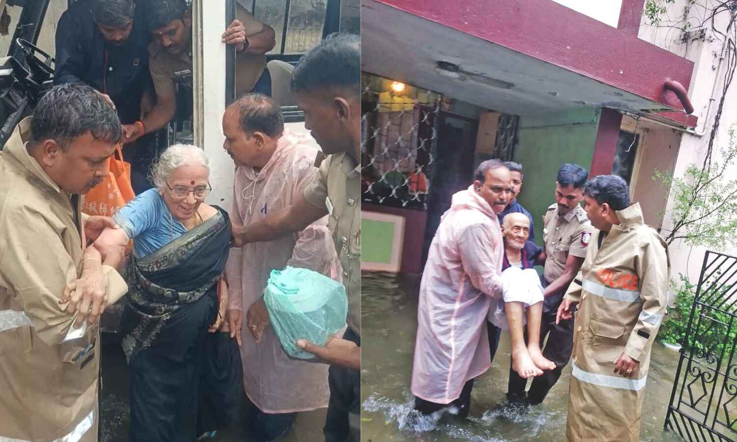 Cyclone Fengal: Cops rescue stranded elderly, clear fallen trees Cyclone Fengal: Cops rescue stranded elderly, clear fallen trees