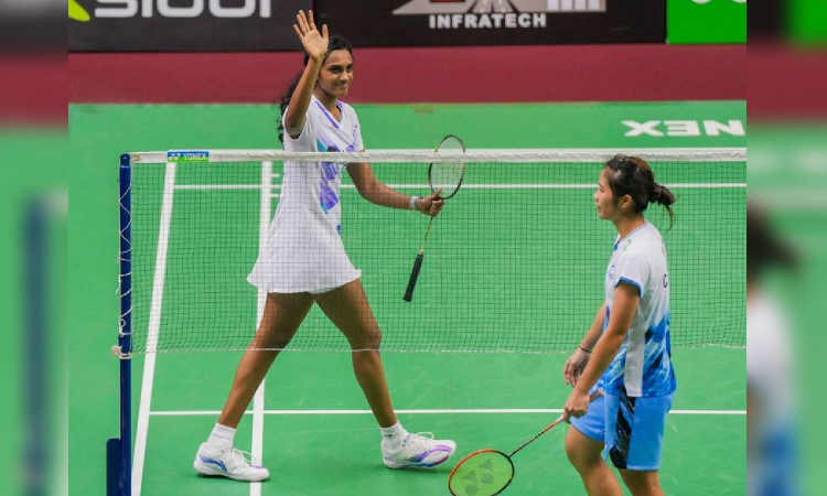 Sindhu, Lakshya clinch singles titles; Treesa-Gayatri pair shines in doubles Sindhu, Lakshya clinch singles titles; Treesa-Gayatri pair shines in doubles