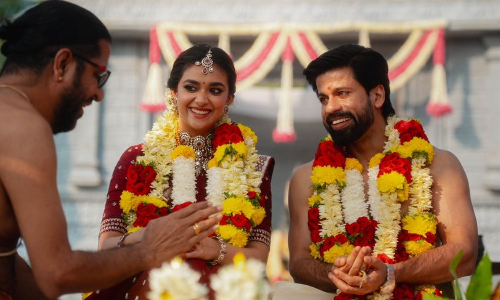 Actor Keerthy Suresh marries long-time boyfriend Antony Thattil in Goa; check pics of the newlyweds here