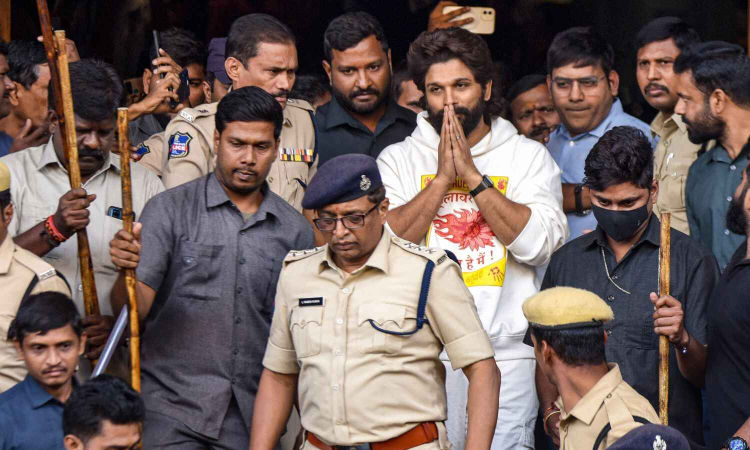 Pushpa 2 screening death case: Allu Arjun walks out of Hyderabad prison after spending night