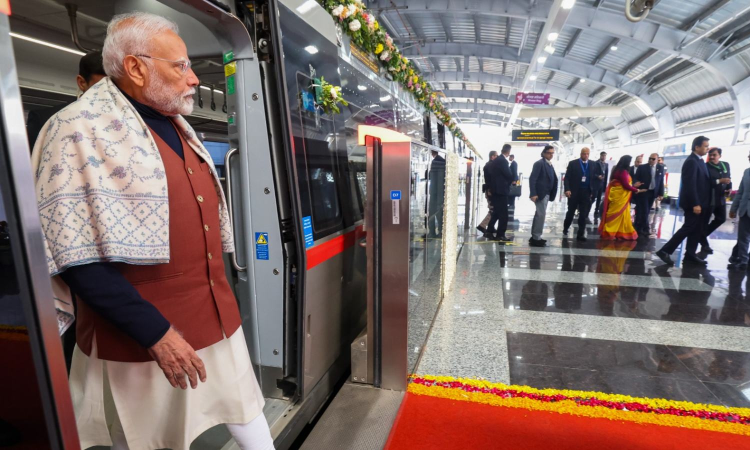 Namo Bharat train reaches capital as PM inaugurates 13-km section of Delhi-Meerut RRTS corridor