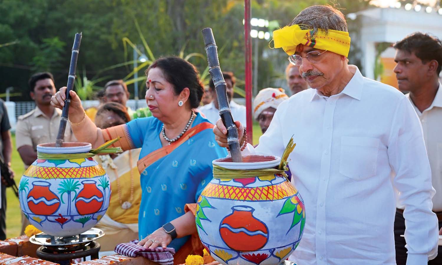 Governor R N Ravi celebrates Pongal at Raj Bhavan Governor R N Ravi celebrates Pongal at Raj Bhavan