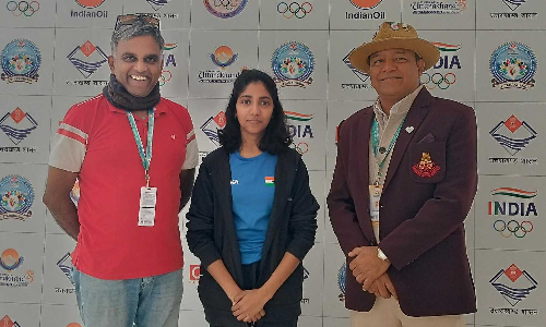 TNs Narmada shoots down national record to clinch womens 10m air rifle gold