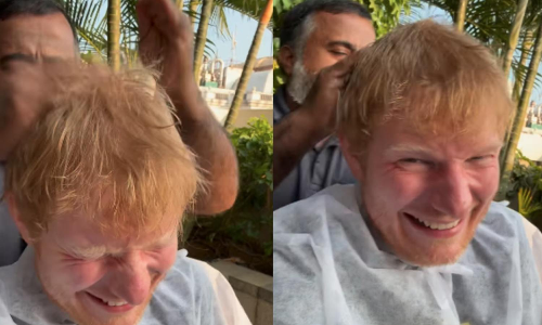 Watch | Ed Sheeran gets an oil massage ahead of his Chennai concert Watch | Ed Sheeran gets an oil massage ahead of his Chennai concert