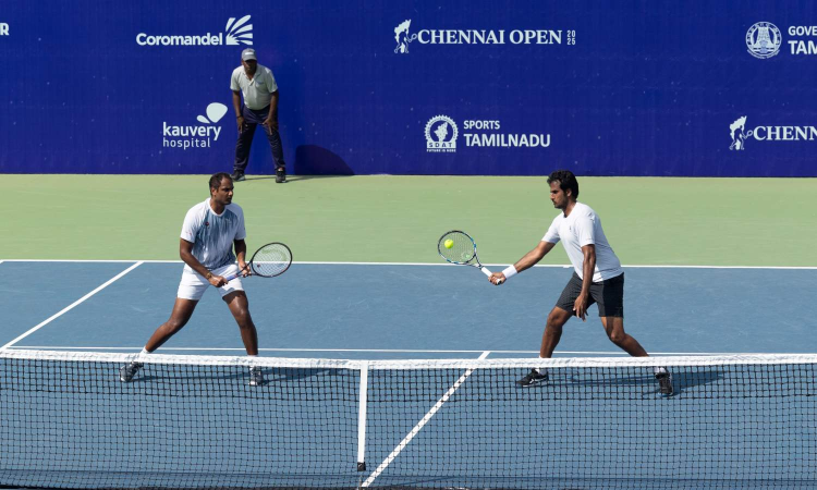 Indian duo Ramanathan, Myneni advance at Chennai Open Indian duo Ramanathan, Myneni advance at Chennai Open
